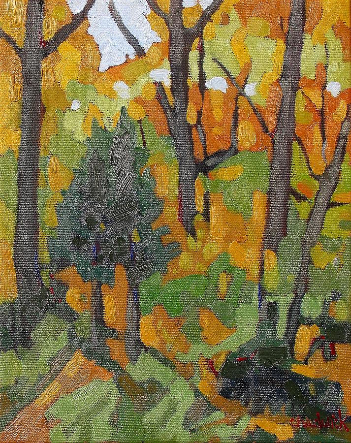 Forest Interior 2012 Painting by Phil Chadwick