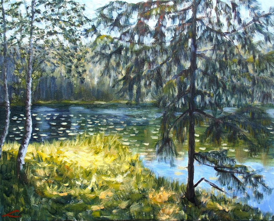 Forest Lake Painting