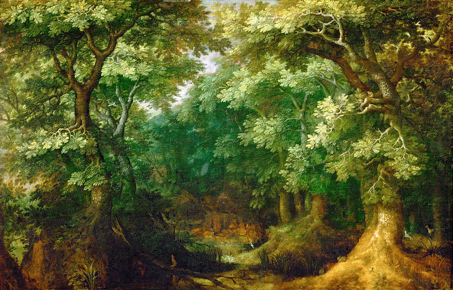 Forest Landscape Painting by Gillis van Coninxloo