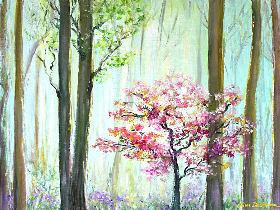 Forest Landscape Painting by Gina De Gorna
