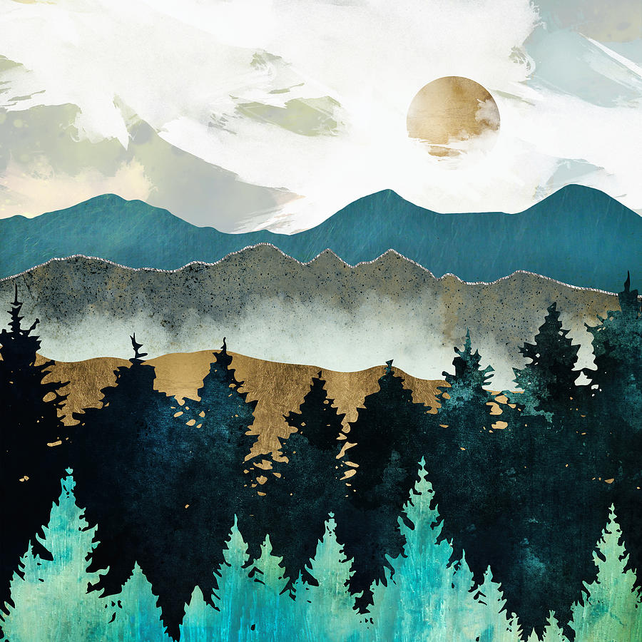 Forest Digital Art - Forest Mist by Spacefrog Designs