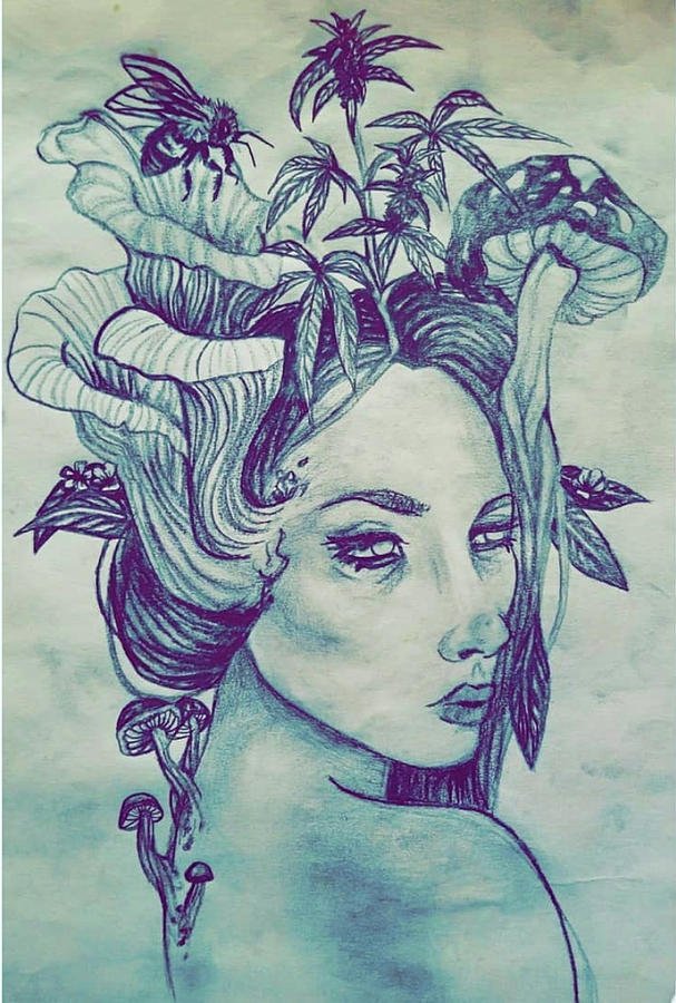 Forest Nymph Drawing by Destiny Painton Fine Art America