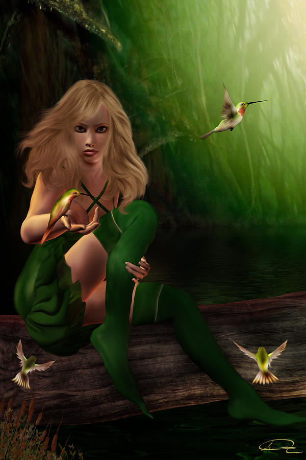 Elf Digital Art - Forest Nymph by Emma Alvarez