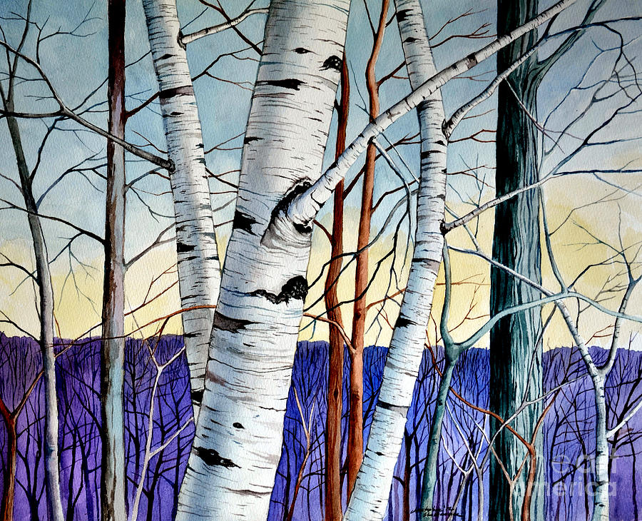 Forest of trees Painting by Christopher Shellhammer