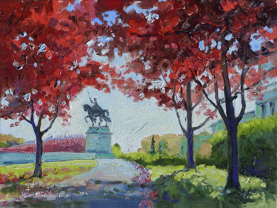 Forest Park Autumn Colors Painting by Irek Szelag
