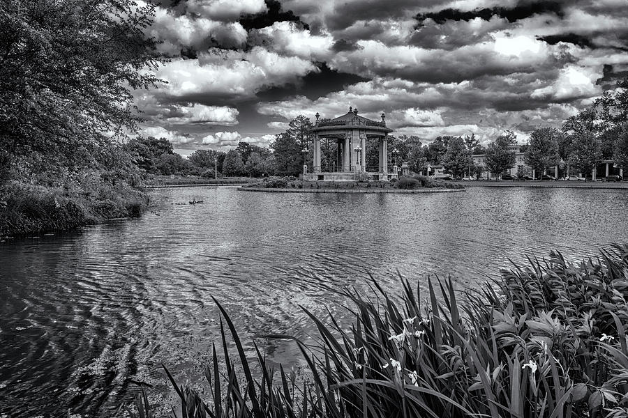 Forest Park Pagoda black and white_DSC5012  Photograph by Greg Kluempers