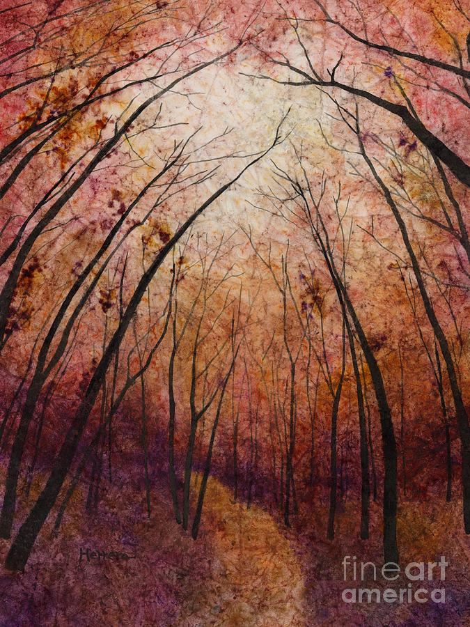 Tree Painting - Forest Path by Hailey E Herrera