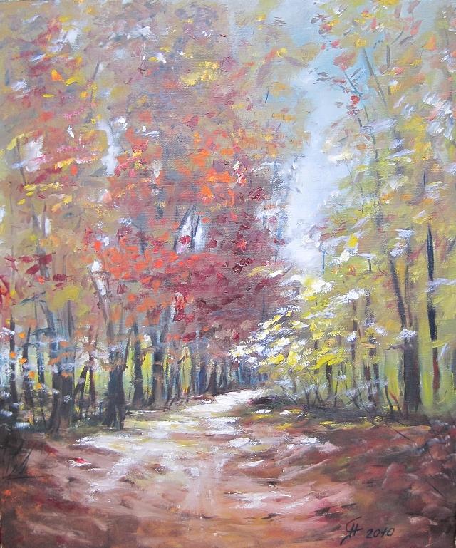 Forest Path Painting by Jiri Chmelar - Fine Art America