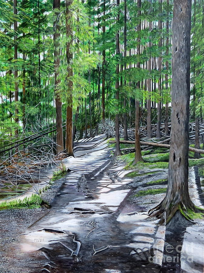 Forest Path Painting by Marilyn McNish