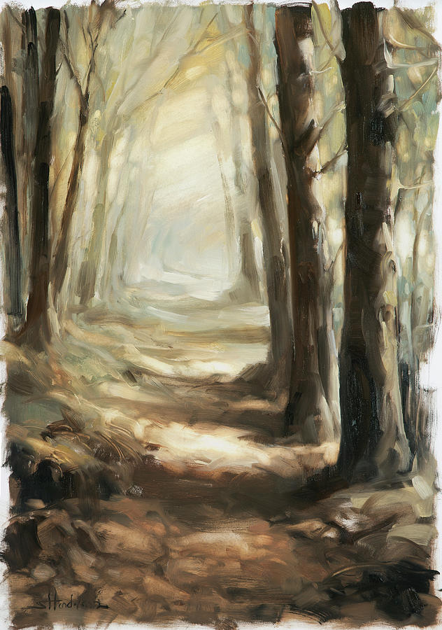 Forest Path Painting by Steve Henderson