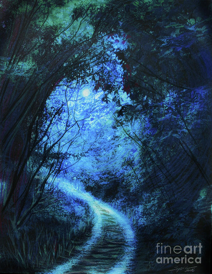 Forest pathway Digital Art by Gina Signore