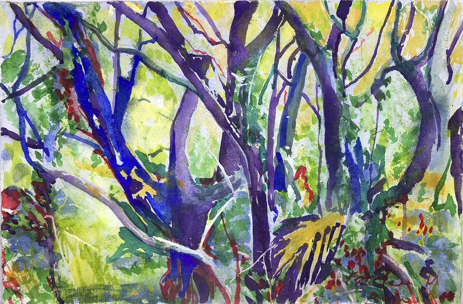 Forest Rainbow Painting by Kathleen Barnes