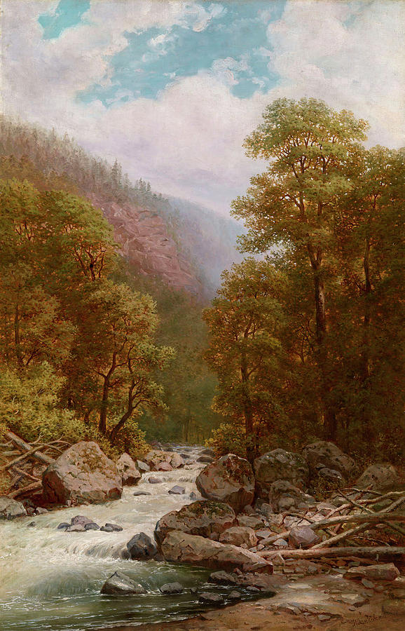 Tree Painting - Forest River by Zankovsky