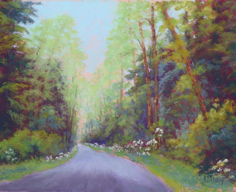 Forest Road Painting by Nancy Jolley