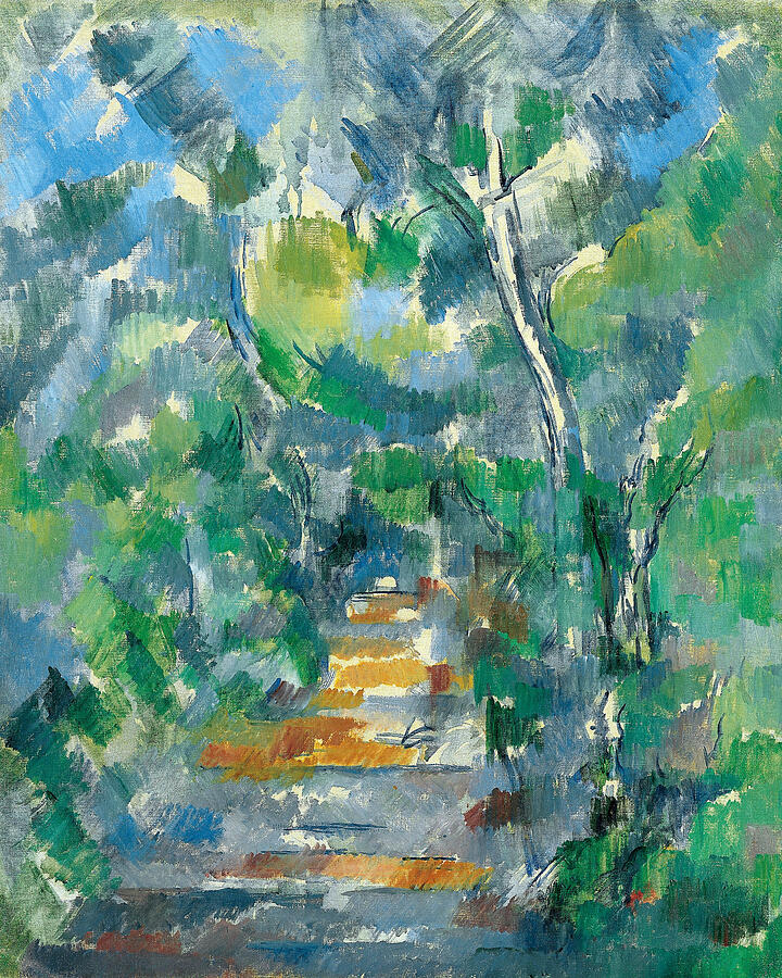 Forest Scene, from circa 1900 Painting by Paul Cezanne