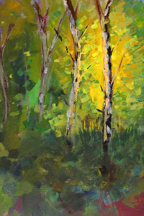 Forest Sparkle Painting by Nancy Merkle