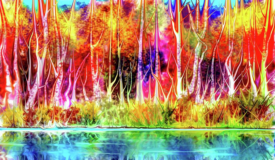 Forest stream Digital Art by Darren Cannell