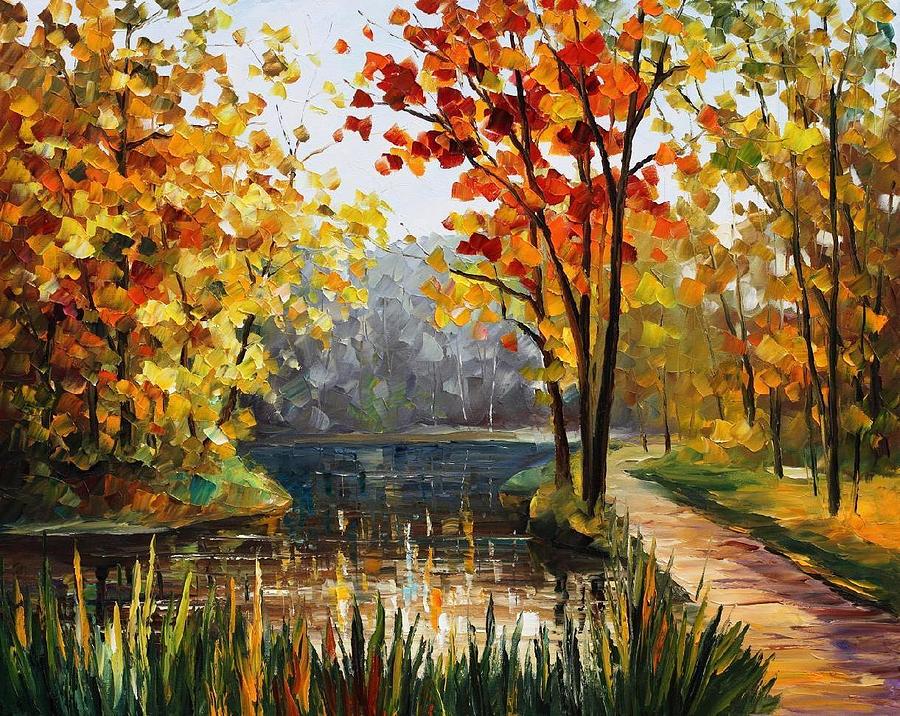 Forest Stream Painting by Leonid Afremov