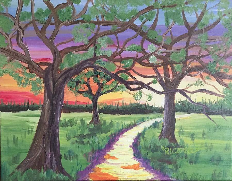 Forest Sunset Painting by Rachael Vanover - Fine Art America