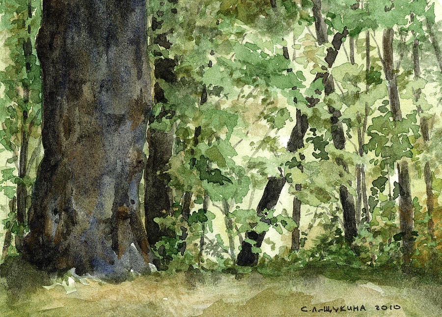 Forest Painting by Svetlana Ledneva-Schukina