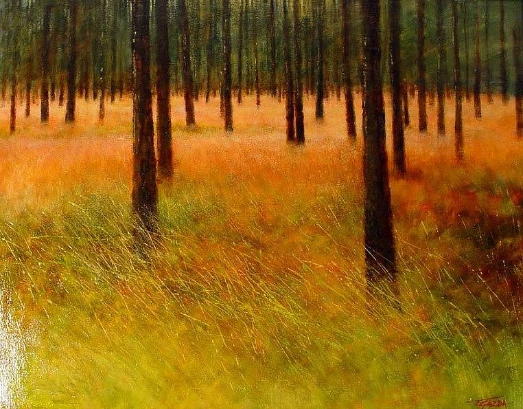 Forest Painting by Tadeusz Gazda