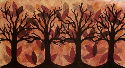 Trees And Leaves Painting - Forest Through The Trees by Renee Taylor Trees And Leaves Painting - Forest Through The Trees by Renee Taylor