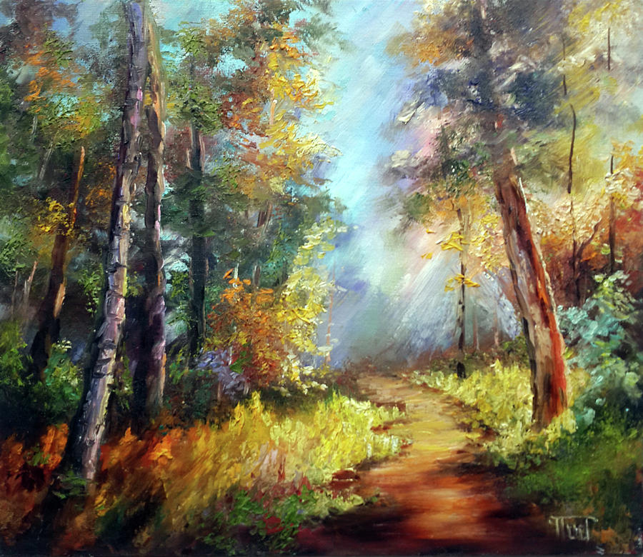 Forest Trail Painting by Liudmila Sladkova - Fine Art America