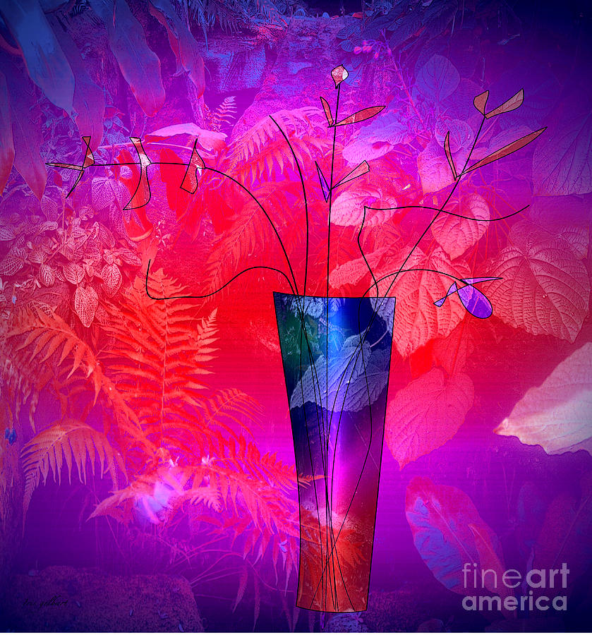 Forest Vase Digital Art by Iris Gelbart