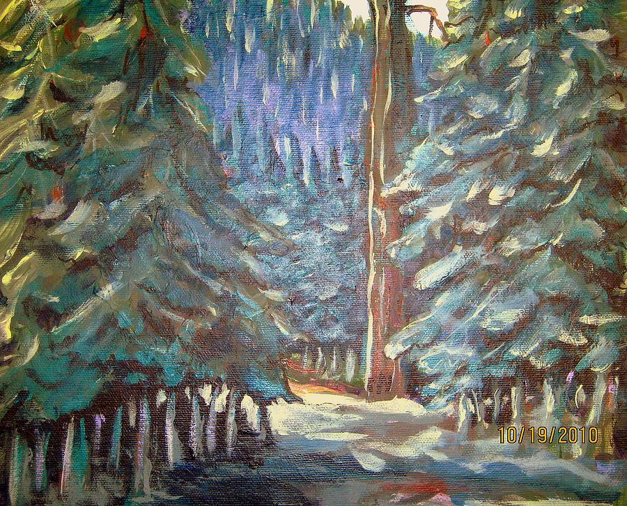 Forest Visit Painting by Steven Holder