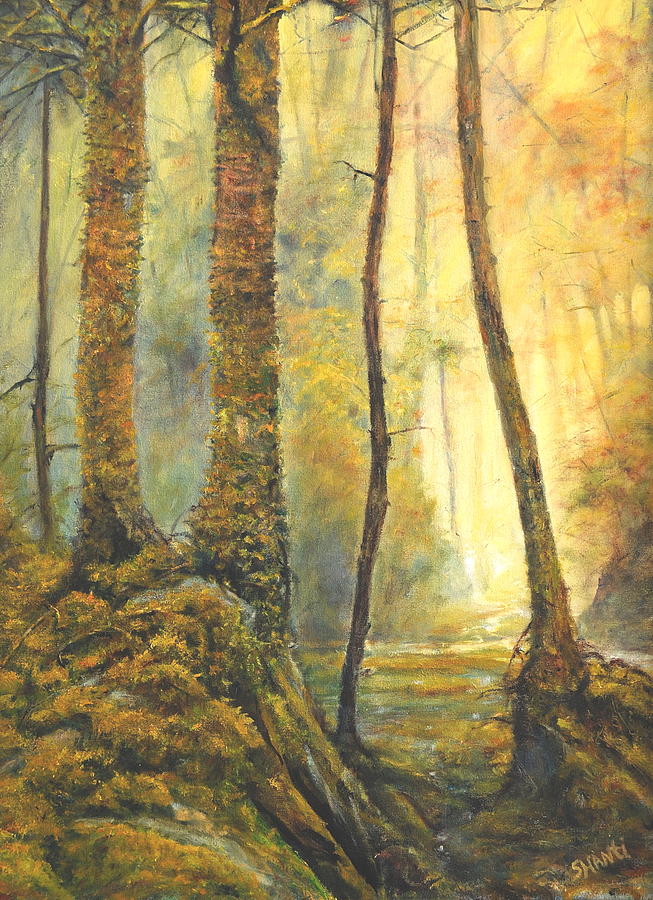 Landscape Impressionist Forest Painting - Forest Wonderment by Craig shanti Mackinnon Landscape Impressionist Forest Painting - Forest Wonderment by Craig shanti Mackinnon