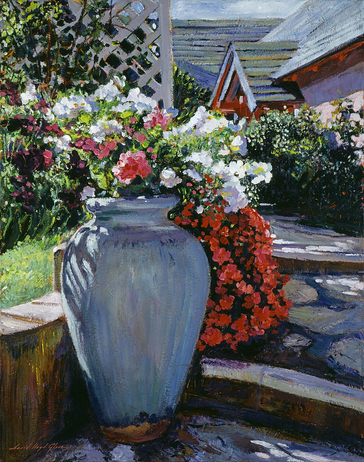 Forever Blooming Pot Painting by David Lloyd Glover