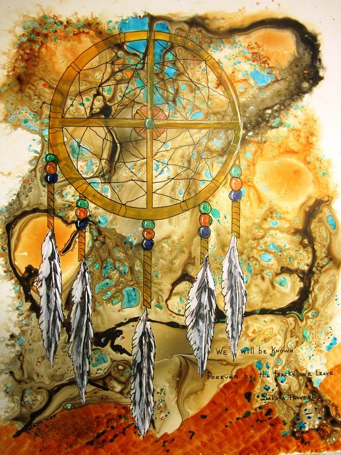 Native American Indian Painting - Forever by David Raderstorf