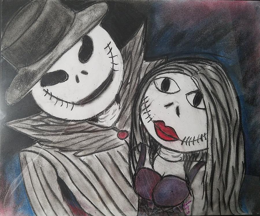 Skeleton Drawing - Forever friends by Melissa Maffeo