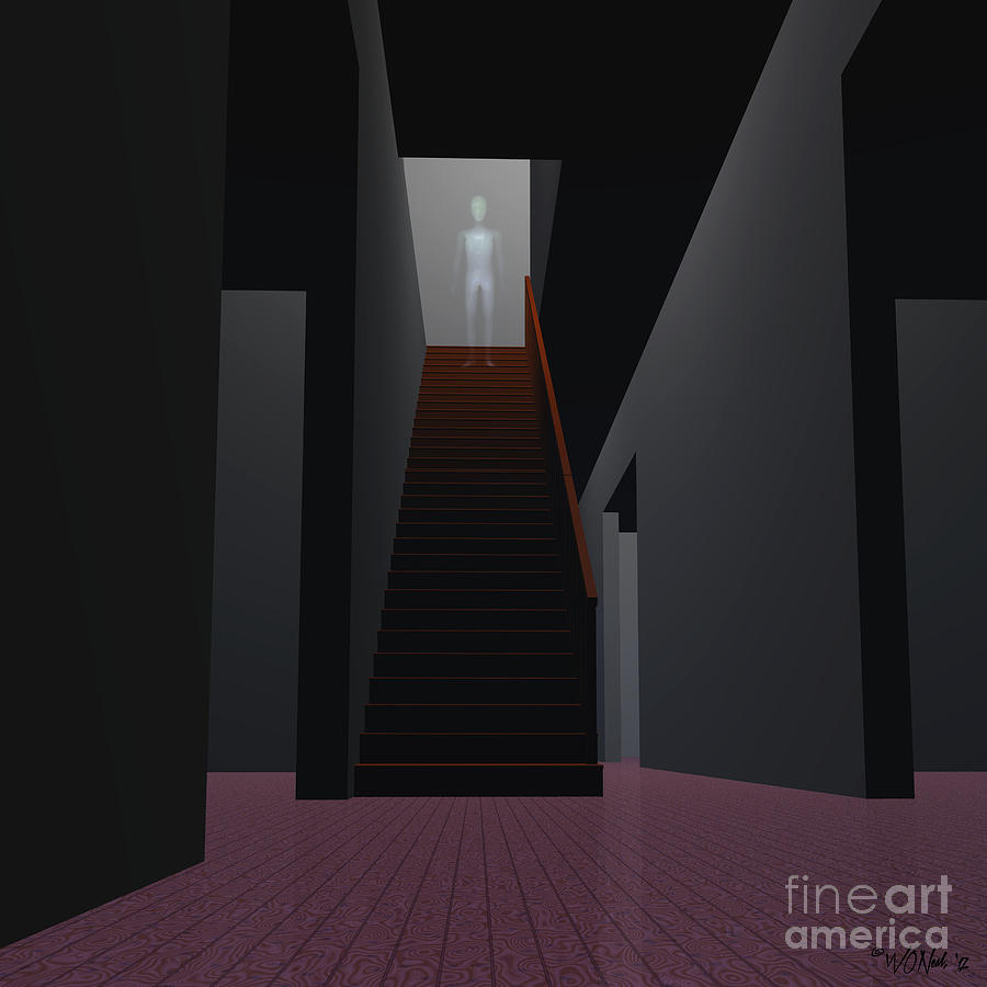 Architecture Digital Art - Home Alone by Walter Neal
