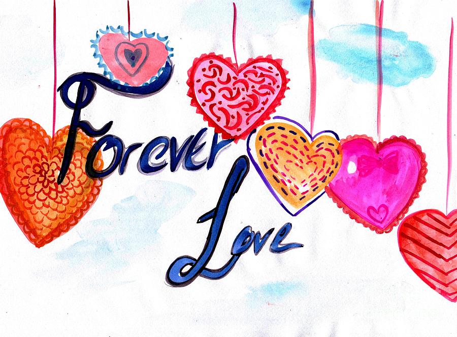 Forever Love Painting by Sweeping Girl - Fine Art America