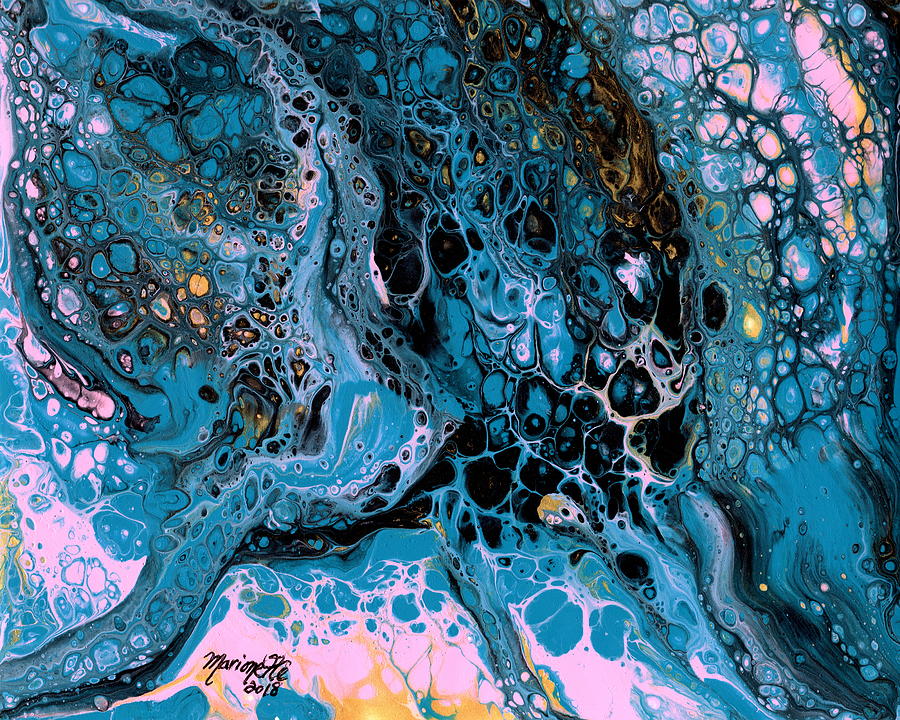 Acrylic Pours Painting - Forever by Marionette Taboniar
