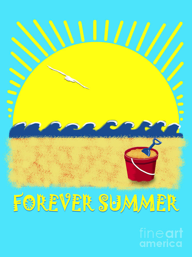 Summer Digital Art - Forever Summer 8 by Linda Lees