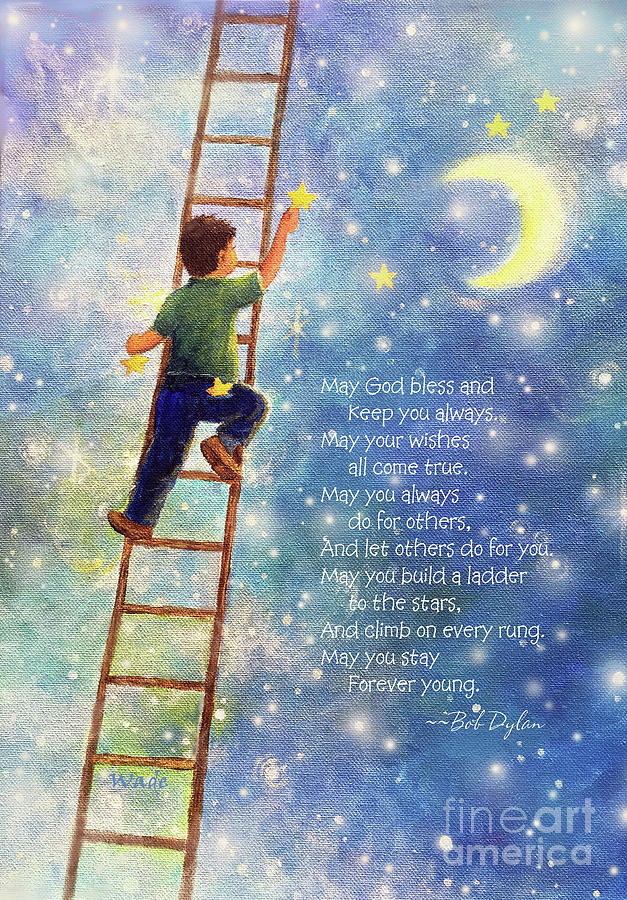 Forever Young Lyrics Painting Painting by Vickie Wade