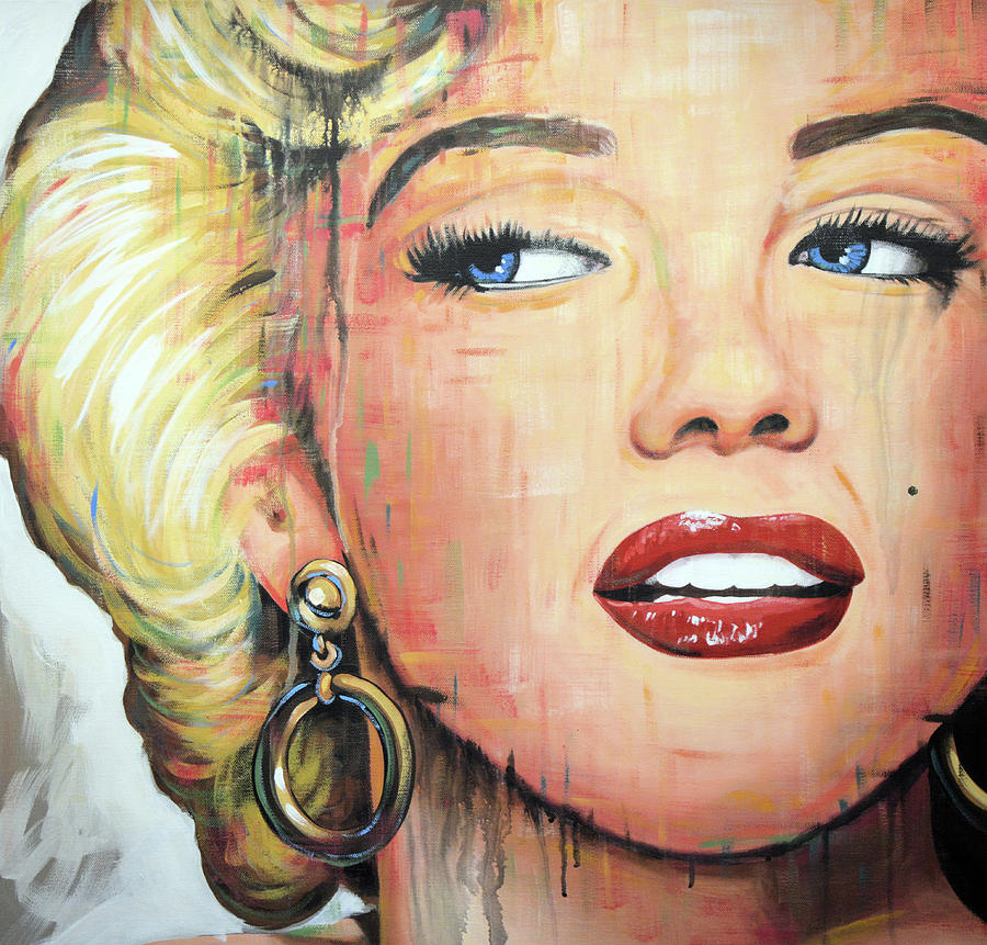 Forever Young - Marilyn Monroe portrait face art painting Painting by Amy Giacomelli