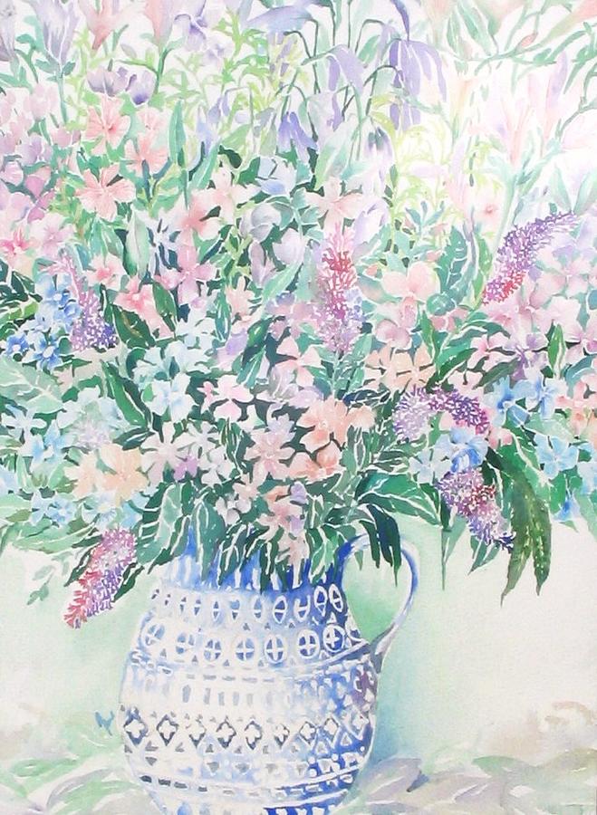 Forget-me-nots Painting by June OConnell