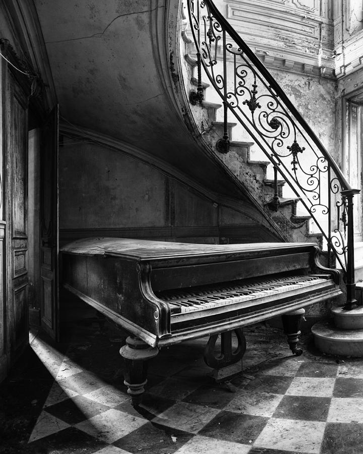 Forgotten Ancient Piano - Urban Decay Photograph by Dirk Ercken