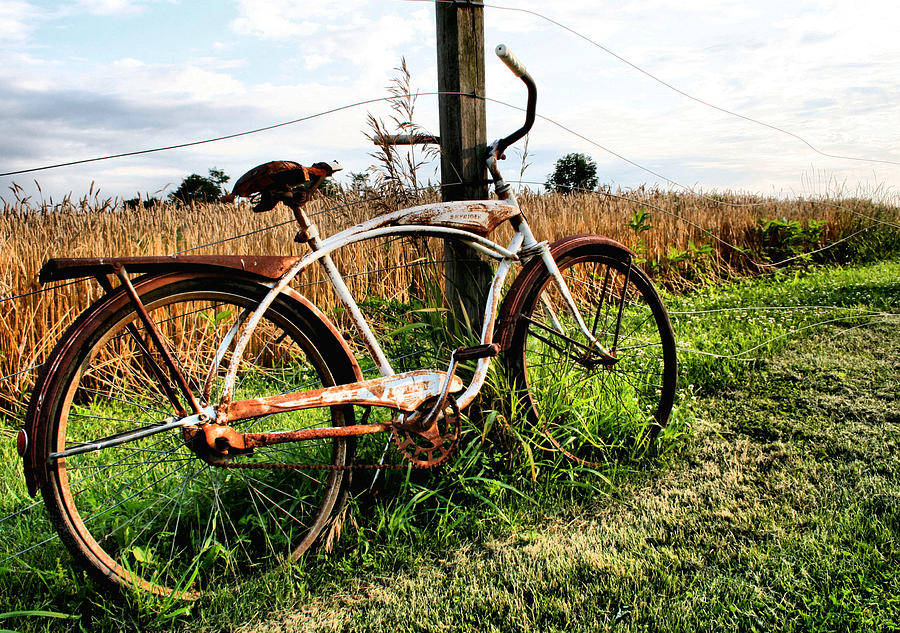 Bicycle Photograph - Forgotten Bicycle by Doug Hockman Photography