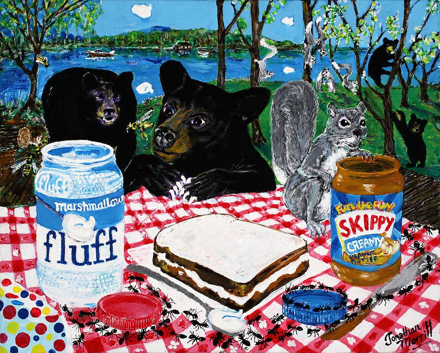 Squirrel Painting - Forgotten Fluffernutter by Jonathan Morrill