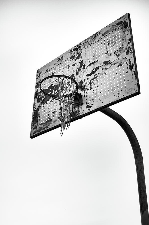 Forgotten Hoop in Black and White Photograph by Anthony Doudt