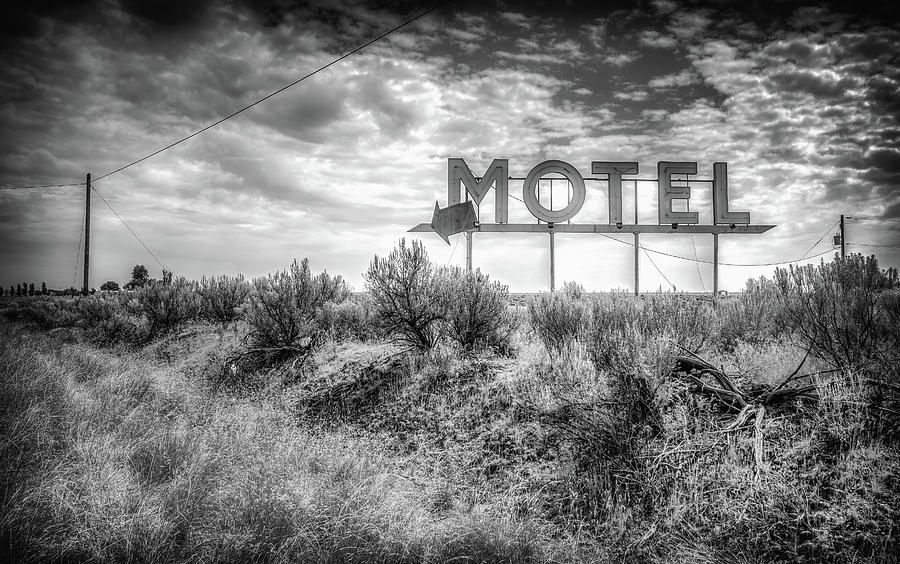 Forgotten Motel Sign Photograph