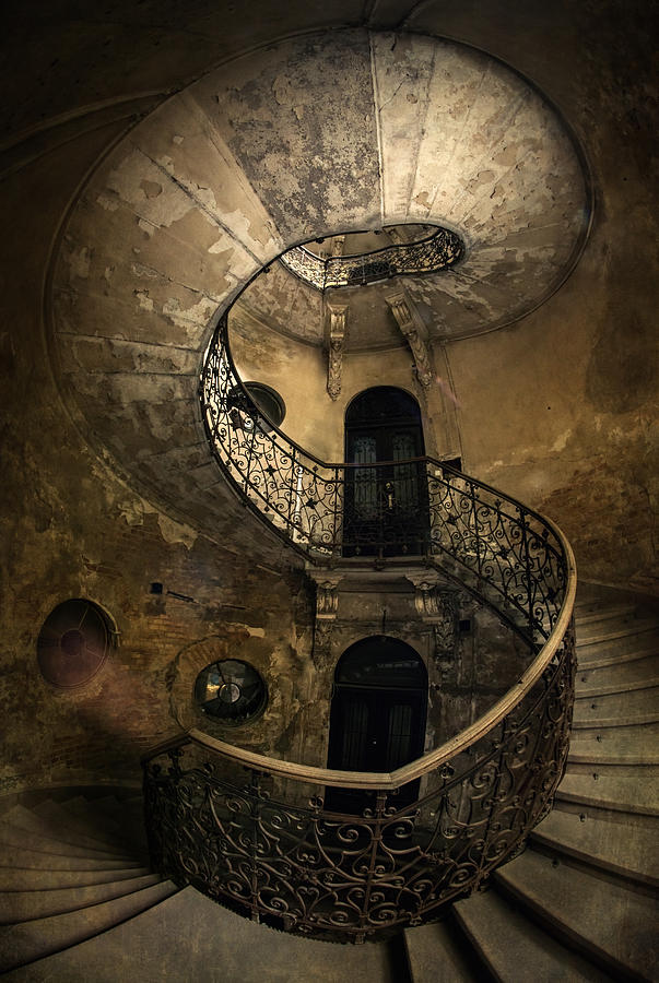 Up Movie Photograph - Forgotten Staircase by Jaroslaw Blaminsky