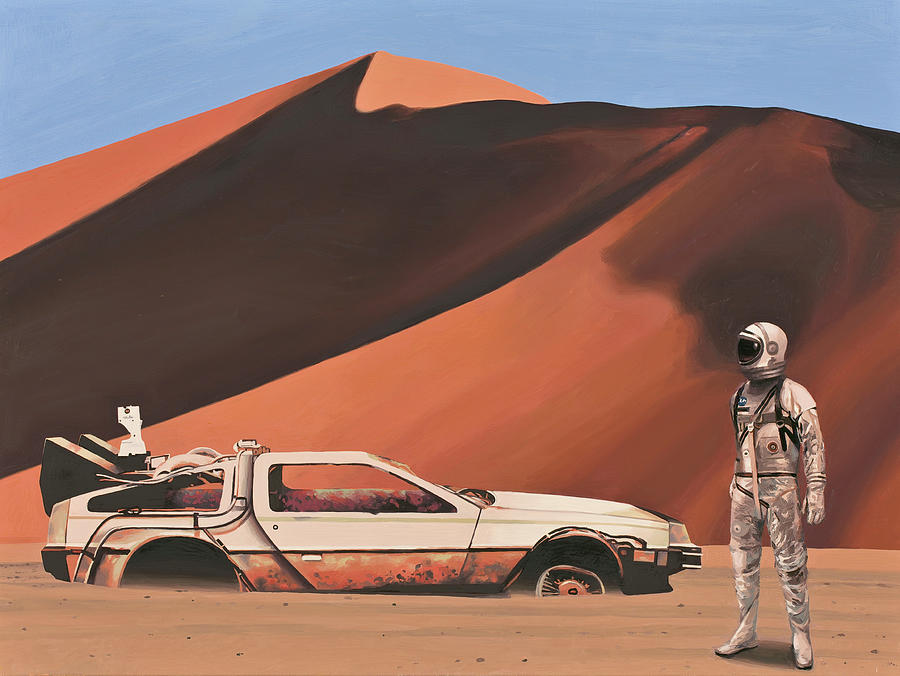 Astronaut Painting - Forgotten Time Machine by Scott Listfield