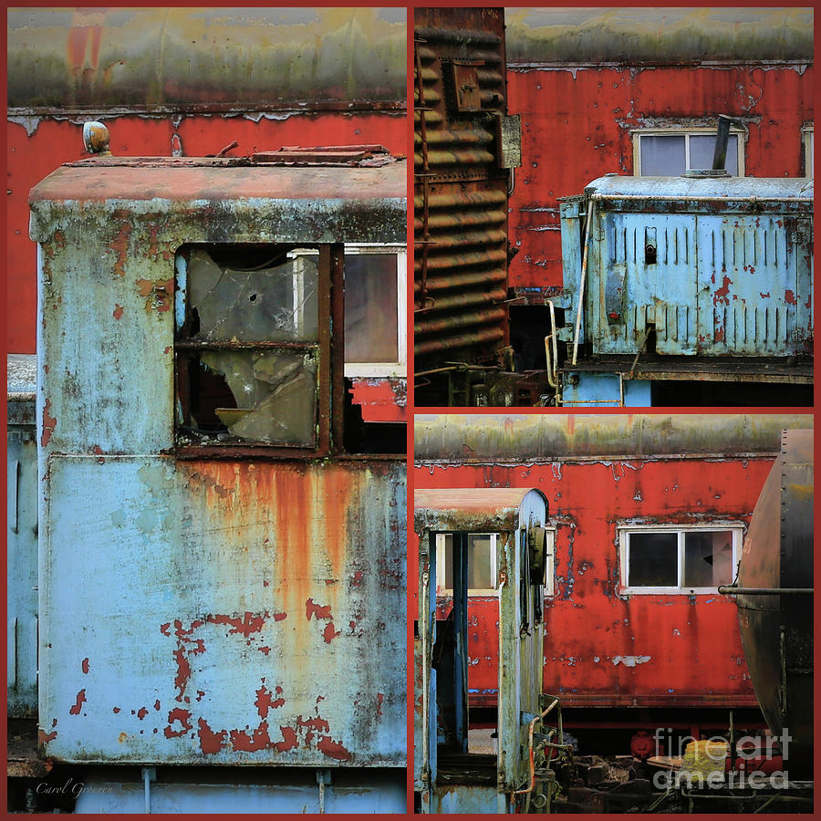 Forgotten Train Station Collage Photograph by Carol Groenen
