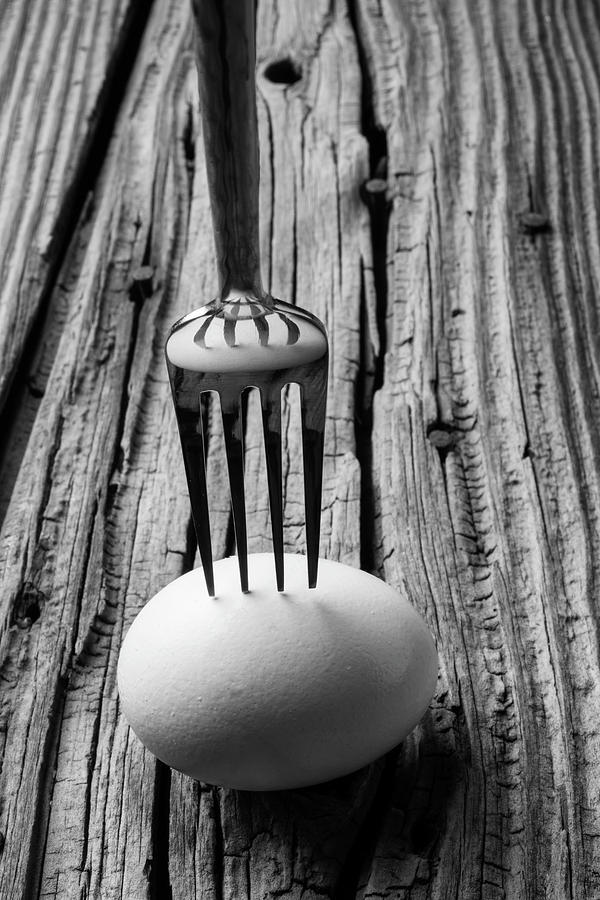 Fork And Egg Photograph by Garry Gay