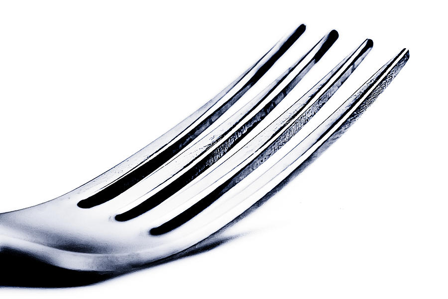 Silverware Photograph - Fork Tines by Onyonet Photo studios